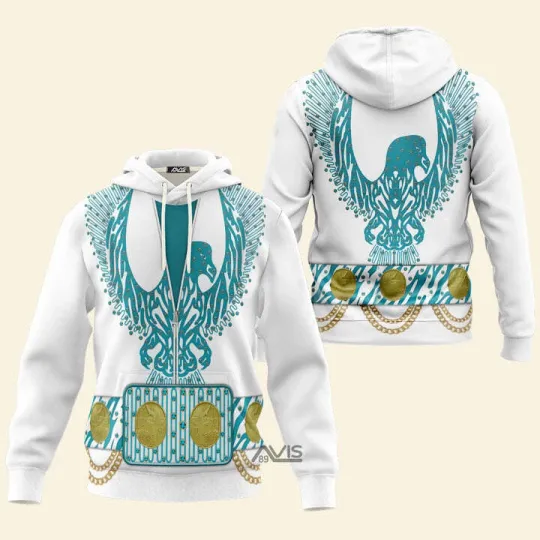 Elvis Turquoise Phoenix 3D Hoodie