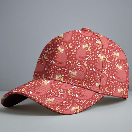 Slowpoke Baseball Cap, Cute Character Pattern Hat, Whimsical Moon StarCap, Slowpoke Gift