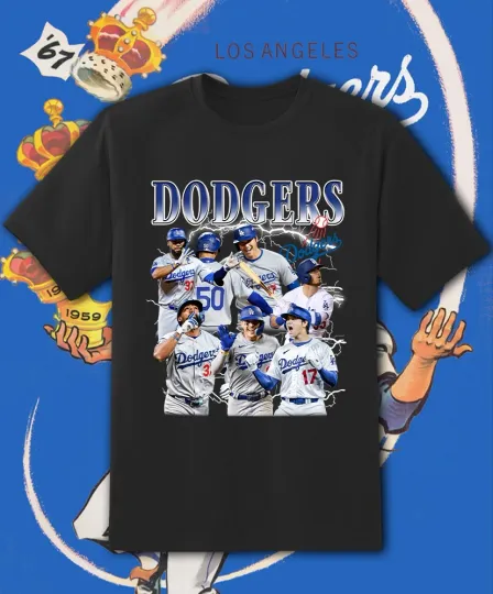 Los Angeles Dodgers Team Logo T-Shirt for Men and Women