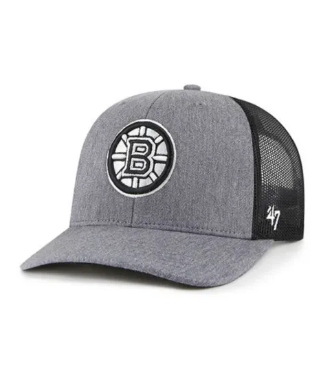Boston Bruins '47 Brand Charcoal Carbon Trucker Hat