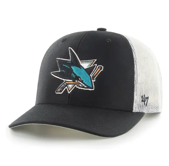 San Jose Sharks '47 Brand Black Trucker Hat