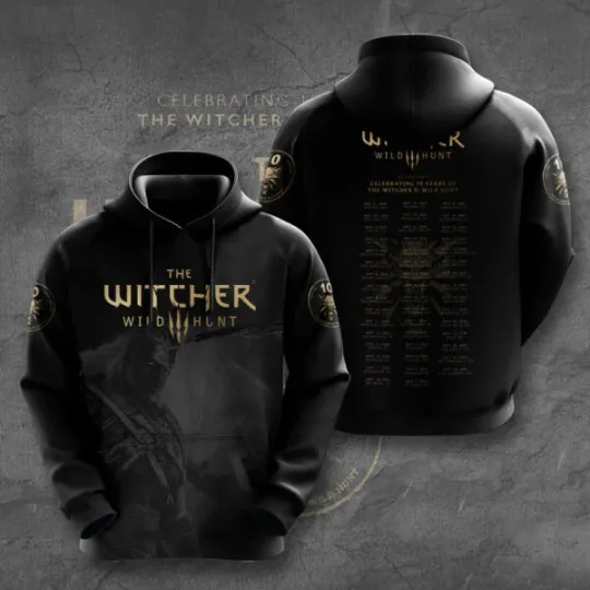 The Witcher 3: Wild Hunt 3D Hoodie, Geralt Of Rivia for Fans gamer Series Film