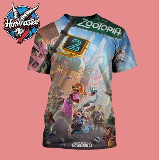 Discover Zootopia 2 Poster All-Over Print T-Shirt November 26, 2025