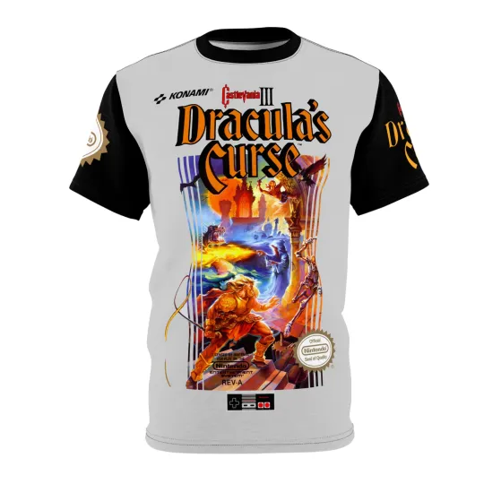 Castlevania III Dracula's Curse NES Retro Video Game Cover T-Shirt