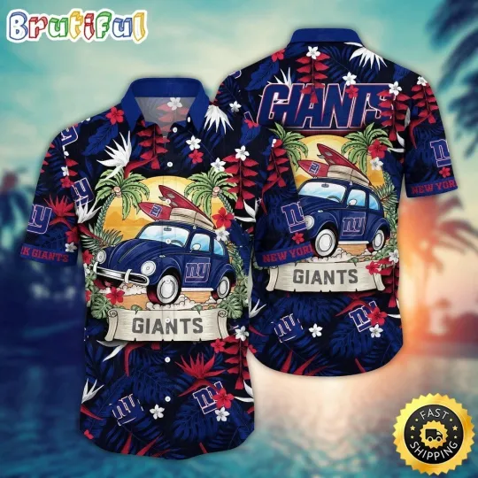 Discover New York Football Giantss Team Hawaiian Shirt Button Down Unisex