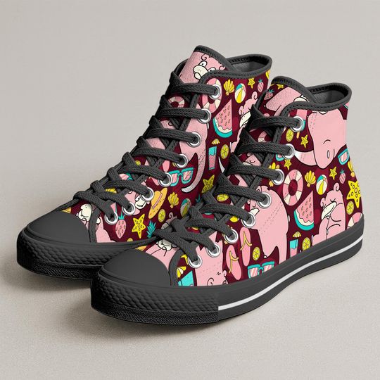 Slowpoke High Top Shoes, Cute Slowpoke Summer Pattern Sneakers, Slowpoke Shoes Gift