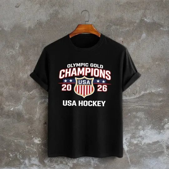 USA Hockey 2026 Winter Olympics Gold Medal T-Shirt, Double Gold Champions Shirt
