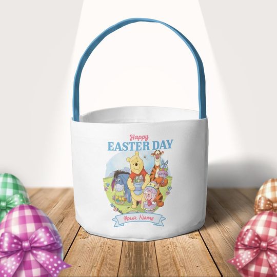 Discover Personalized All Characters Disney Easter Basket, Mickey and Friends Bunny Easter Egg Hunt Basket, WDW Disneyland Family Easter Trip 2026