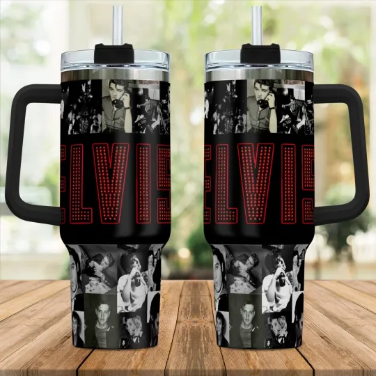 Discover New Elvis Presley Rock N Roll  Gift For Fans 40oz Tumbler