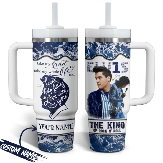 Discover New Elvis Presley King Of Rock N Roll  Gift For Fans 40oz Tumbler