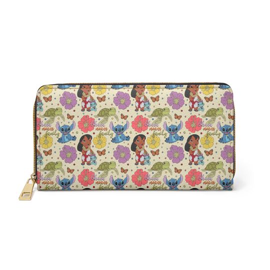 Discover Lilo & Stitch Leather Wallet, Cartoon Zipper Wallet, Gift For Her