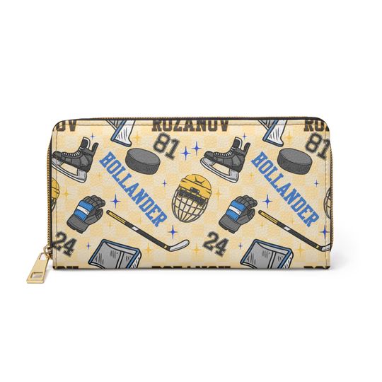 Heated Rivalry Leather Wallet, Cartoon Zipper Wallet, Gift For Her