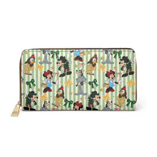 Mickey Wizard of Oz Leather Wallet, Cartoon Zipper Wallet, Gift For Her