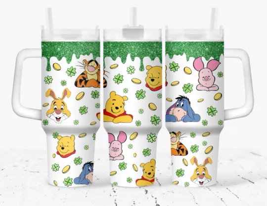 Discover 40oz Stainless Steel Tumbler-Winnie the Pooh-Disney-St Patrick's Day