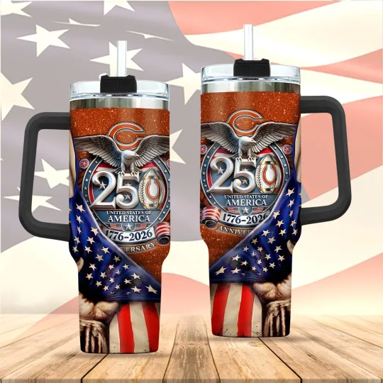 Discover Chicago***Bears 40oz Stainless Steel Tumbler