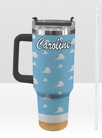 Toy Story 40 oz Tumbler: Buzz Lightyear and Woody Personalized Stanley-Inspired Stainless Steel Cup
