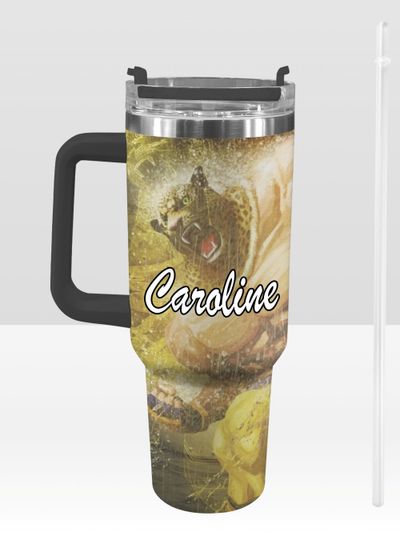 Tekken 40 oz Tumbler: King Tiger Personalized Stanley-Inspired Stainless Steel Cup