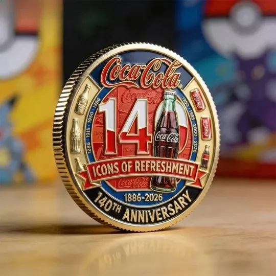 Discover Coca Cola 140Th Anniversary Bottled Moments Collector Coin