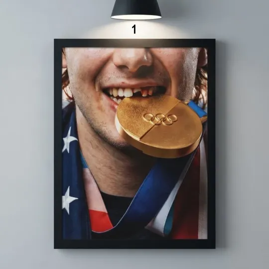 Jack Hughes USA Hockey 2026 Winter Olympics Gold Medal Poster