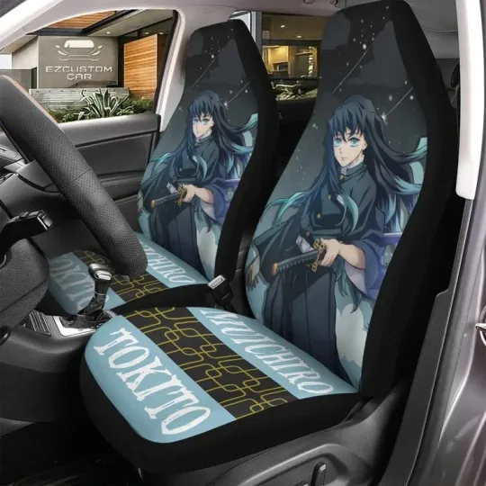 Muichiro Tokito Car Seat Covers Custom for demon Set Of 2 Car Accessories