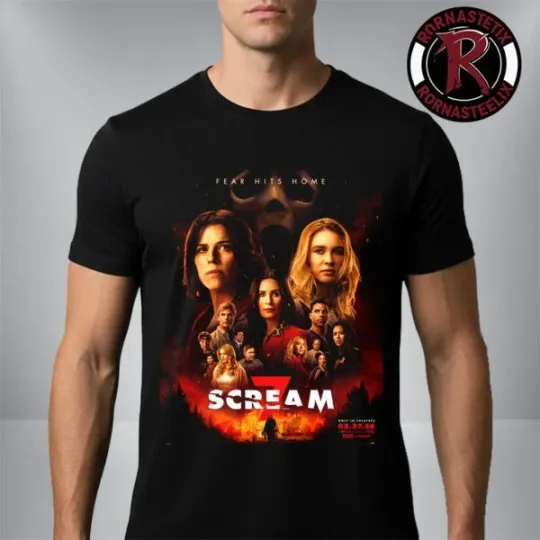 Discover Scream 7 Fear Hits Home New Poster Film In Theaters On February 27 2026 T-Shirt