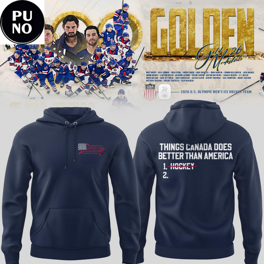 USA Ice Hockey 2026 Milan Olympics Golden Team Hoodie