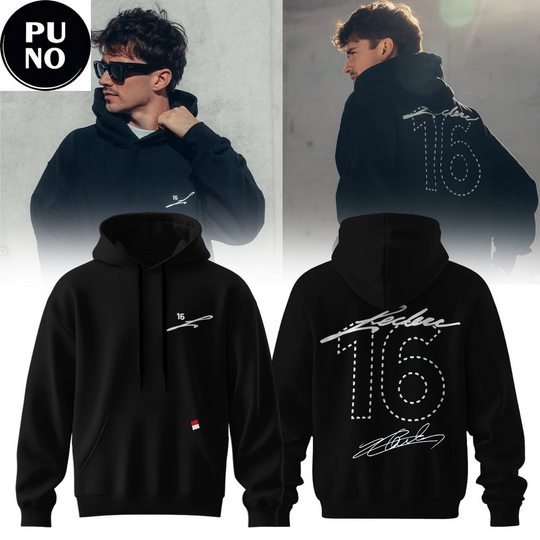Charles Leclerc Signature Spring 2026 Leclerc 16 Black Hoodie