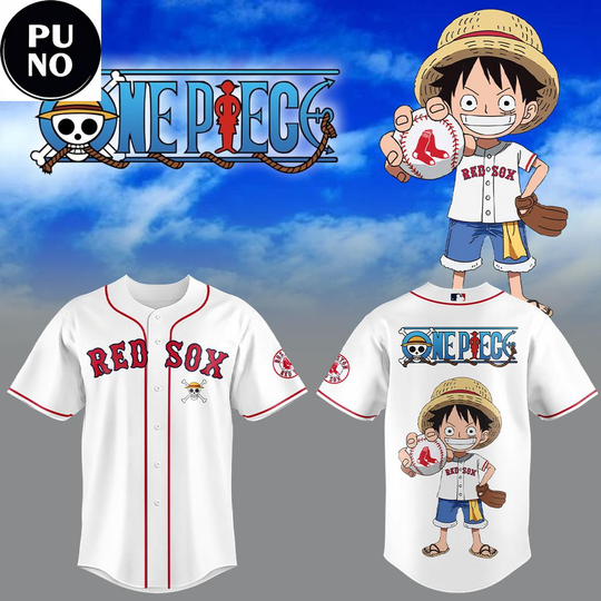 Boston Red Sox One Piece Night 2026 All White Personalized Jersey