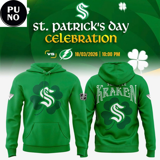 Discover Seattle Kraken St. Patrick’s Day Celebration 2026 Hoodie