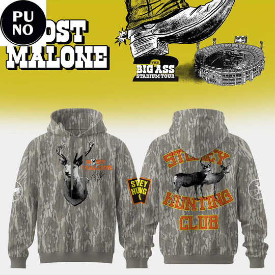 Post Malone The BIG ASS Stadium Tour Part 2 Stoney Hunting Club 2026 Hoodie