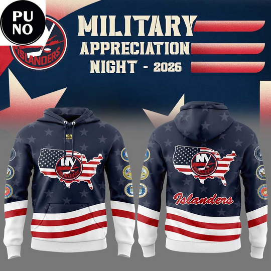 Discover New York Islanders x Military Appreciation 2026 Hoodie