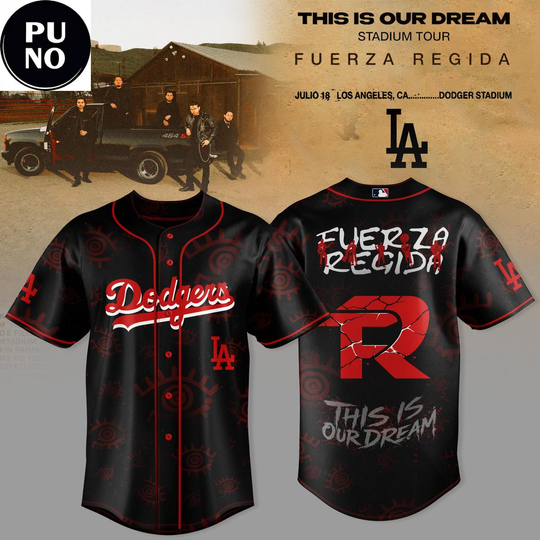 Los Angeles Dodgers x Fuerza Regida This Is Our Dream Stadium Tour 2026 Baseball Jersey