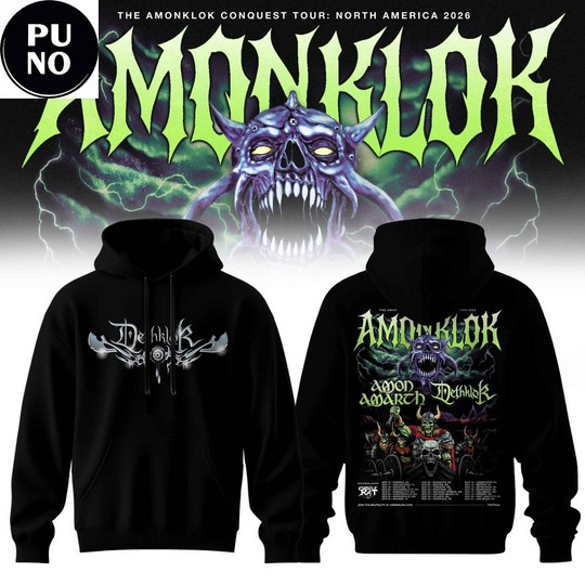 Amonklock Conquest Tour 2026 Amon Amarth x Dethklok Announce Hoodie
