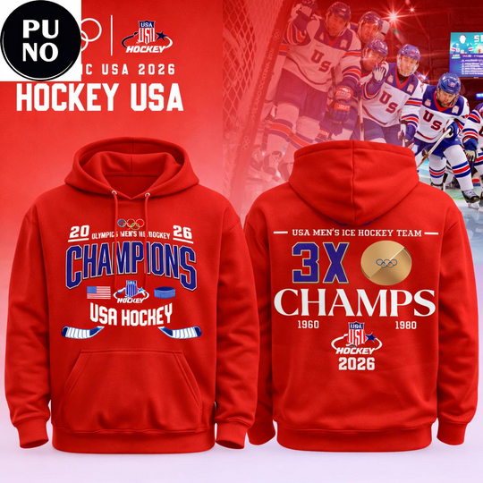 Team USA 2026 Olympic Ice Hockey Champions Celebrate Hoodie