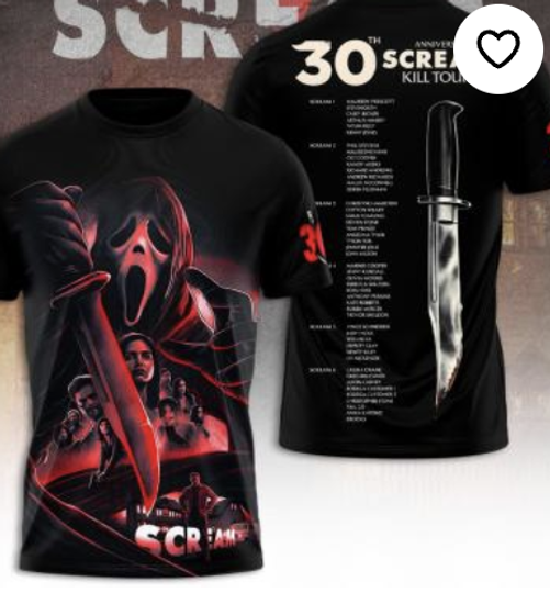 Scream 7 30th Anniversary Kill Tour 2026 Shirt