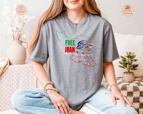 Discover Free Iran Shirt, Patriotic Persian Flag Sweater, Political Protest Tshirt, No War Stand With Iran Top