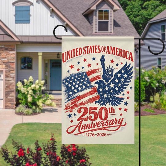 United States of American 250th Anniversary Garden Flag, 250 Years Garden Flag, 1776-2026 Garden Flag, Eagle Flag, USA Garden Flag
