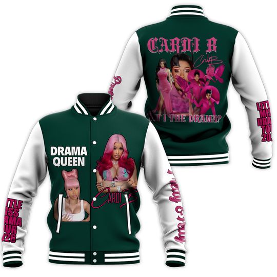 Cardi B Inspired Varsity Jacket | Women's Streetwear, 2026 little miss drama tour