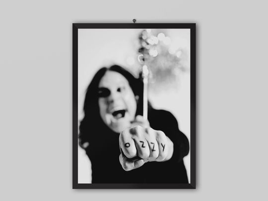 Ozzy Osbourne Vintage Poster, Rock Legend Poster. Music Poster, Concert Poster