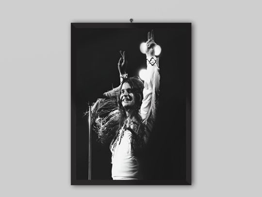 Ozzy Osbourne Vintage Poster, Rock Legend Poster. Music Poster, Concert Poster