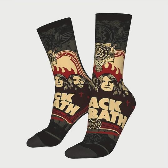 Black Sabbath Ozzy Osbourne Band Socks, Rock Music Fan Gift