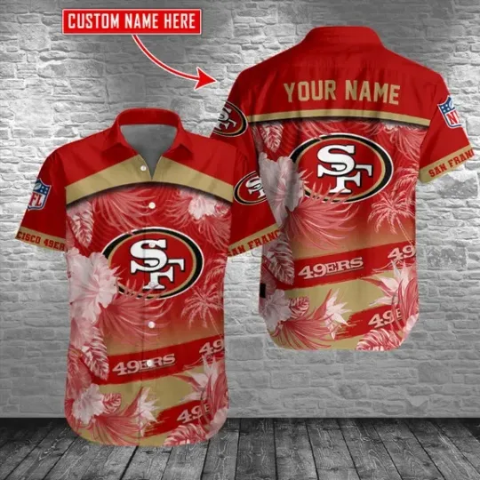 San Francisco Football Team SF 49erss Hawaiian Shirt Button Down Unisex Adults