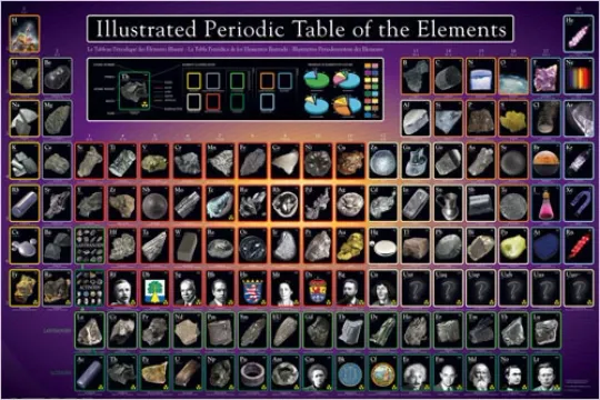 Discover Illustrated Periodic Table of Elements Poster Home & Living Posters Premium Matte Vertical