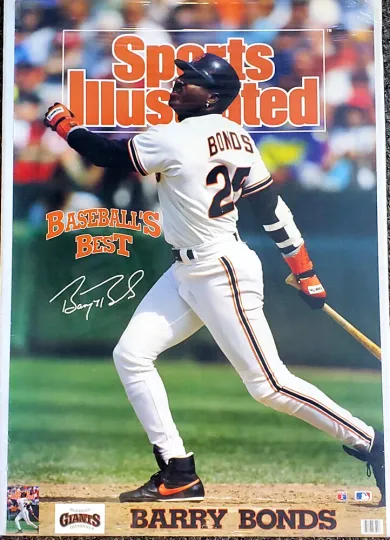 Barry Bonds San Francisco Giants 1993 Baseball Poster Vertical Premium Matte