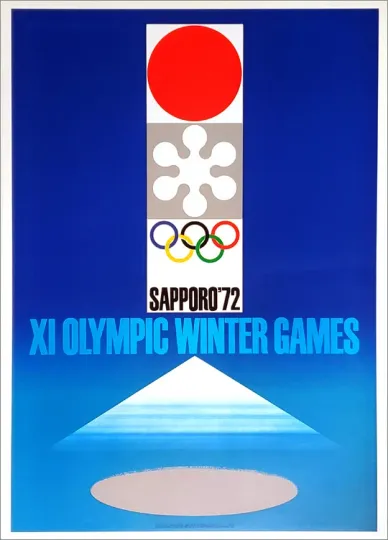Sapporo Japan 1972 Winter Olympics Poster Premium Matte Vertical