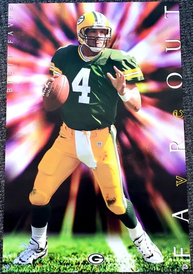 Brett Favre FAVRE OUT 1997 Green Bay Packers Football Poster