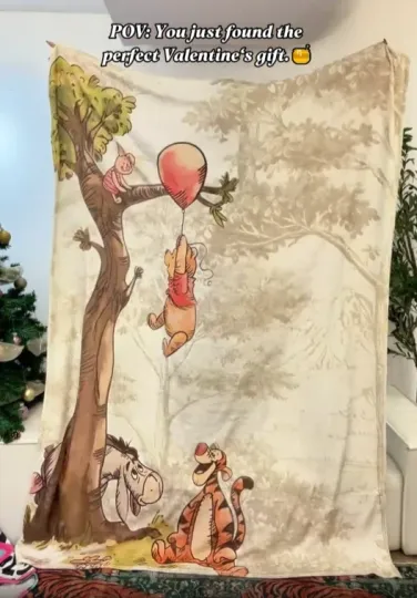 Classic Honey Bear Flannel Blanket - Soft Cozy All Seasons Throw