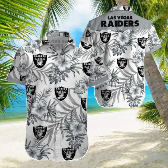 Las Vegas Raiders Tropical Luxe Hawaiian No Pocket, Gift For Fans