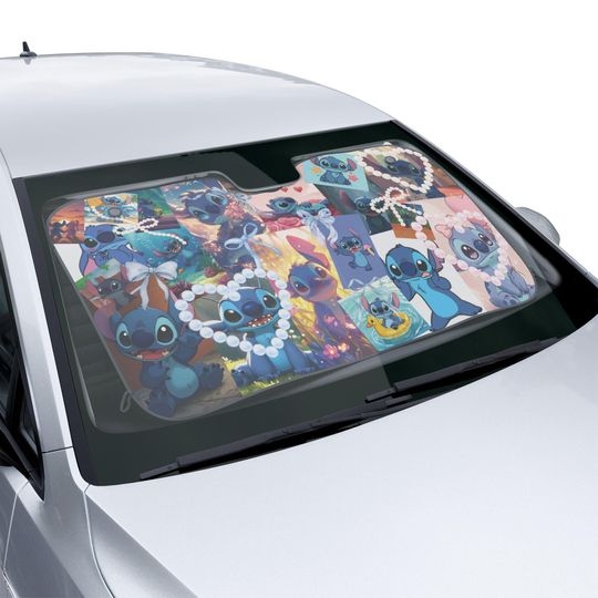 Discover Disney Stitch Car Sun Shade