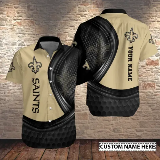 New Orleans Football Team Saintss Hawaiian Shirt Button Down Unisex Adults